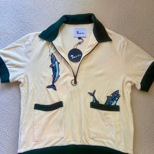 Tombolo The Angler Cabana Shirt terry cloth size Large NWT